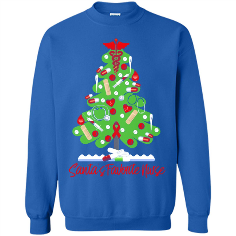 Santa's Favorite Nurse Christmas Tee