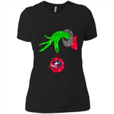 GRINCH HAND HOLDING COLUMBUS BLUE JACKETS GLITTER CHRISTMAS PINGPONG