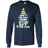 Funny Christmas Tree Drinking Sweatshirt Adult Boozy Festive - Long Sleeve T-Shirt