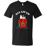 Peanuts By Schulz Snoopy Young Men_s Christmas - Men's V-Neck