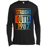 Retro Straight Outta 1987 31 Years Old - Canvas Long Sleeve T-Shirt