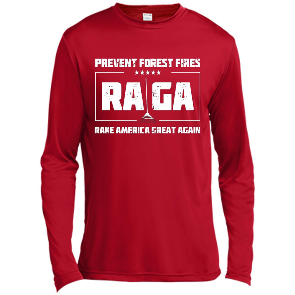 Prevent Forest Fires Rake America Great Again Shirt PINGPONG - Canvas Long Sleeve T-Shirt