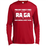 Prevent Forest Fires Rake America Great Again Shirt PINGPONG - Canvas Long Sleeve T-Shirt