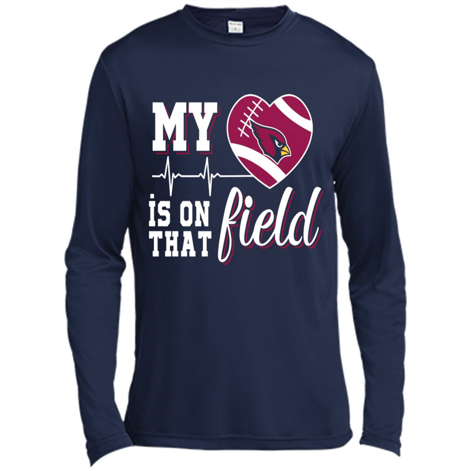 Arizona Cardinals Football My Heart is on that Field - Canvas Long Sleeve T-Shirt