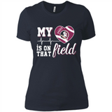 Florida State Seminoles Football My Heart is on that Field - Ladies' Boyfriend T-Shirt