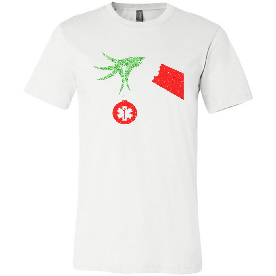 Funny Grinch Hand holding Doctor ornament Christmas Sporty T-Shirt - Canvas Unisex T-Shirt