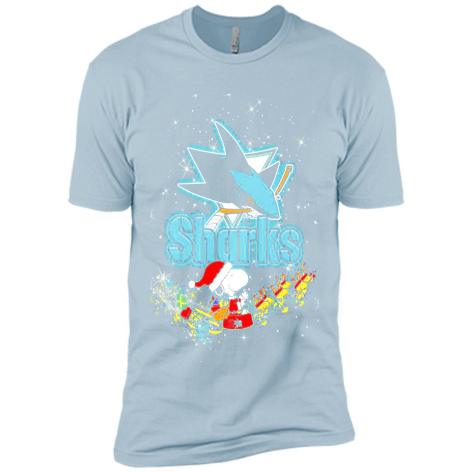 Snoopy Christmas San Jose Sharks - Premium Short Sleeve T-Shirt