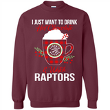 I Just Want To Drink Hot Chocolate & Watch Toronto Raptors Ugly Christmas Sweater PINGPONG