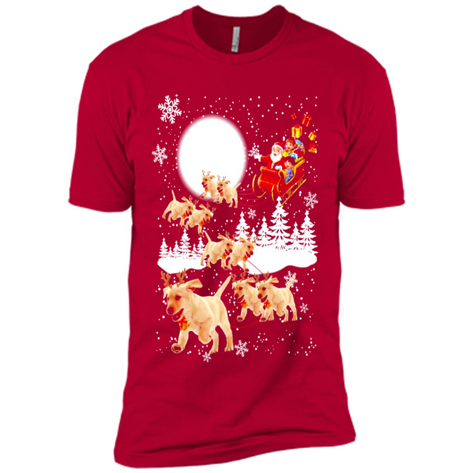 Christmas Santa Golden Retriever Sleigh For Labrador Retriever