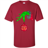 GRINCH HAND HOLDING CINCINNATI BENGALS GLITTER CHRISTMAS PINGPONG