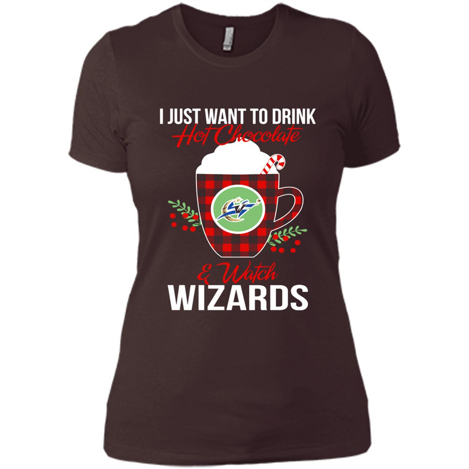 I Just Want To Drink Hot Chocolate & Watch Washington Wizards Ugly Christmas Sweater PINGPONG