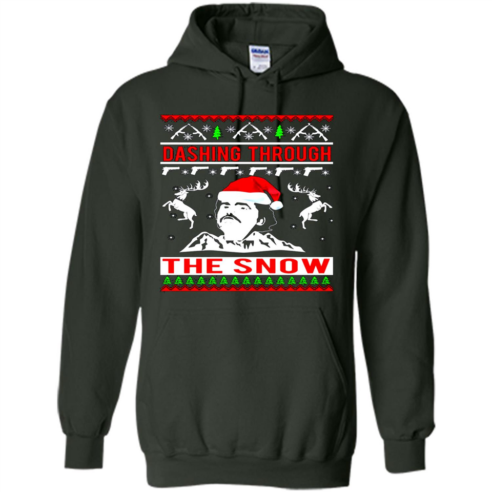 Narcos dashing through the snow Christmas sweatshirt PINGPONG