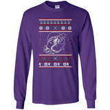 Christmas Ugly Sweater Fishing Ugly Christmas Sweater - Long Sleeve T-Shirt