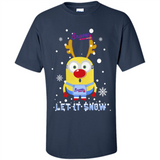 Minion Atlanta Braves Ugly Christmas Sweater Let it Snow - Shirt