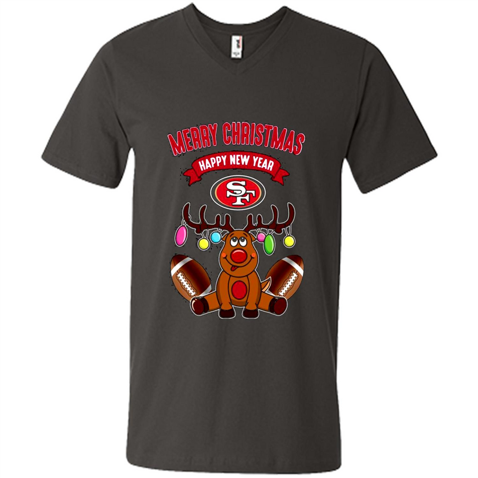 San Francisco 49ers NFL Reindeer Funny Merry Christmas And Happy New Year