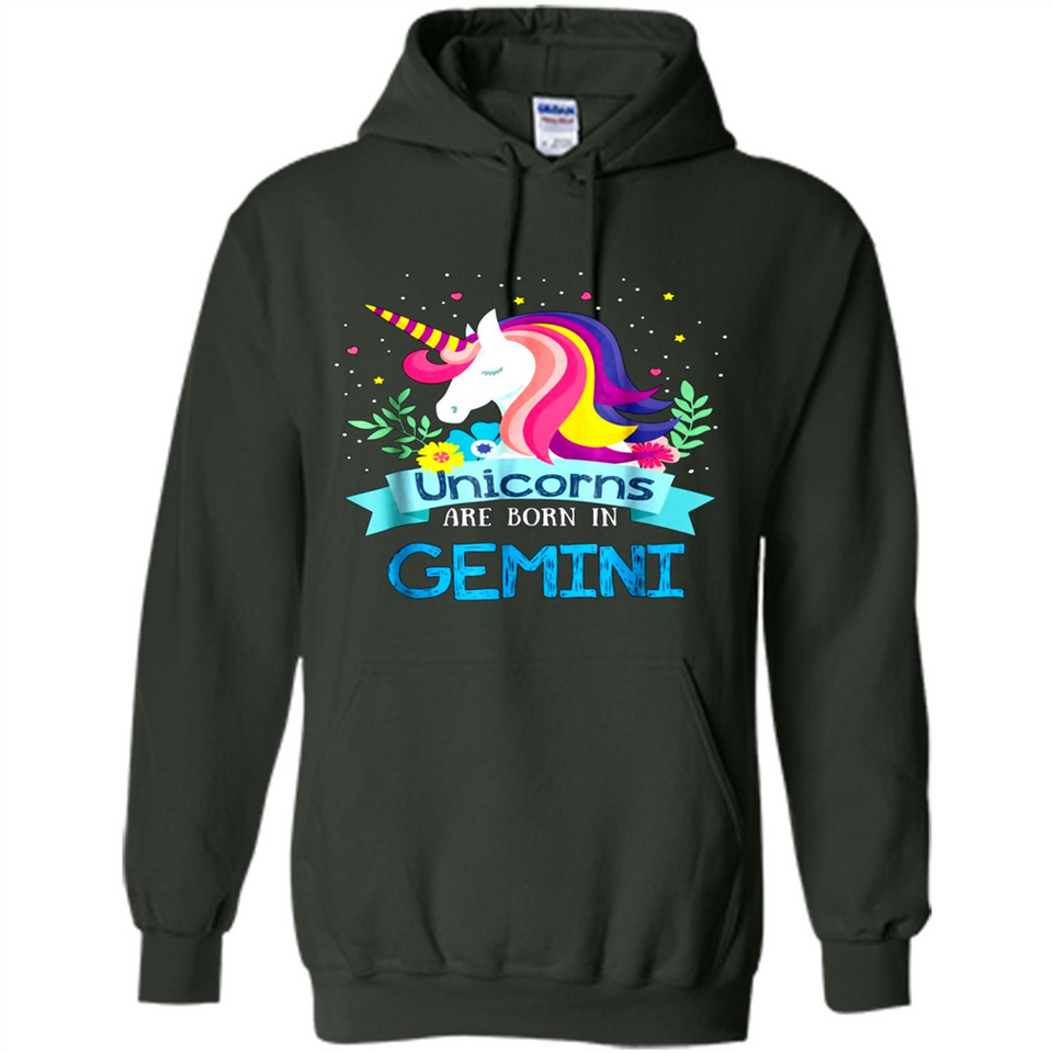 Unicorns are born in Gemini Birthday Rainbow Gift Custom Ultra Cotton