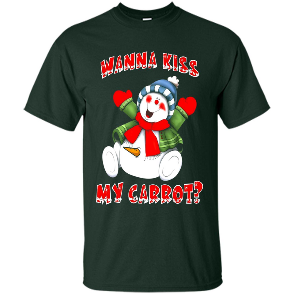 Snowman Wanna Kiss My Carrot Christmas - Shirt