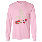 Snoopy Merry Christmas with Christmas tree T-Shirt - Long Sleeve T-Shirt