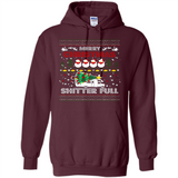 Merry Christmas Shitter Full Christmas Tree Snowman Sweater PINGPONG - Hoodie