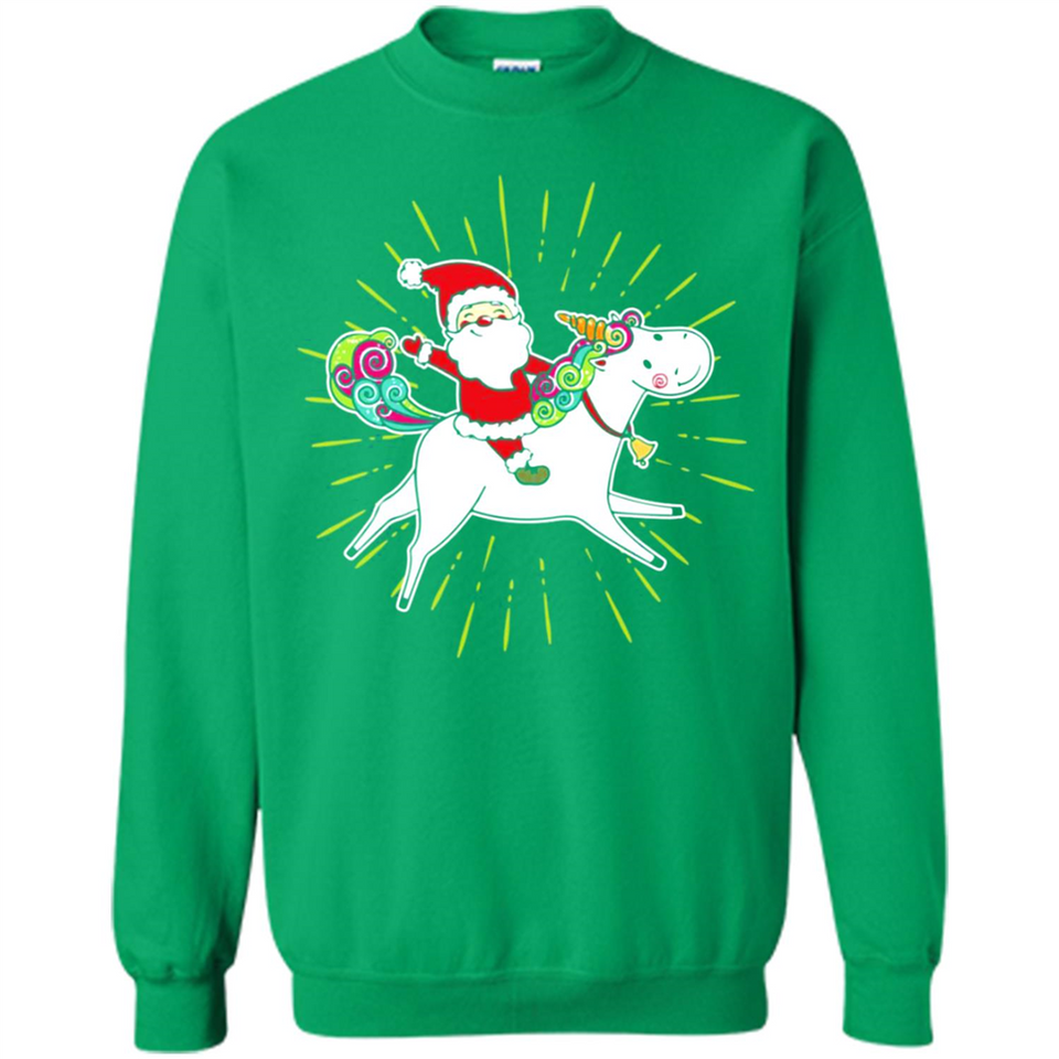 Unicorn And Santa Christmas - Sweatshirt