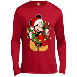 Disney Mickey Mouse Christmas Lights Sweatshirt - Canvas Long Sleeve T-Shirt