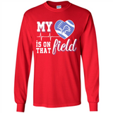 Detroit Lions Football My Heart is on that Field - Long Sleeve T-Shirt