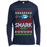 Auntie shark Doo Doo Doo Christmas - Canvas Long Sleeve T-Shirt