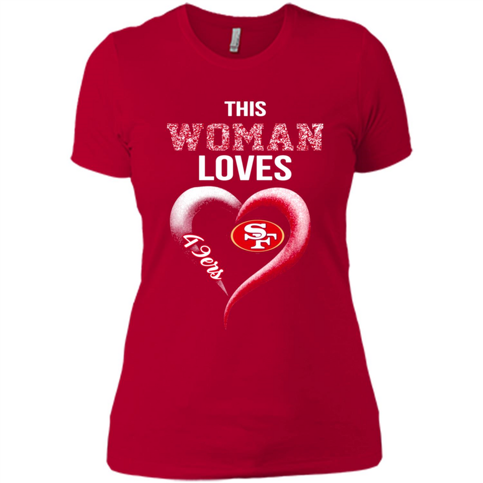 This Woman love 49ers NFL football team - Ladies' Boyfriend T-Shirt