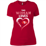 This Woman love 49ers NFL football team - Ladies' Boyfriend T-Shirt