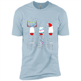 Christmas Red Wine Funny Merry Xmas Sweatshirt - Premium Short Sleeve T-Shirt