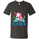 Unicorns are born in October Birthday Rainbow Gift Ladies Custom
