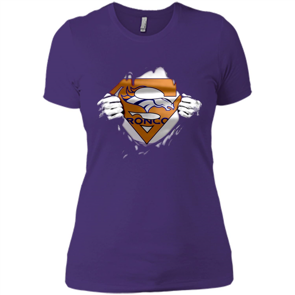 Denver Broncos And Superman Fans - Ladies' Boyfriend T-Shirt