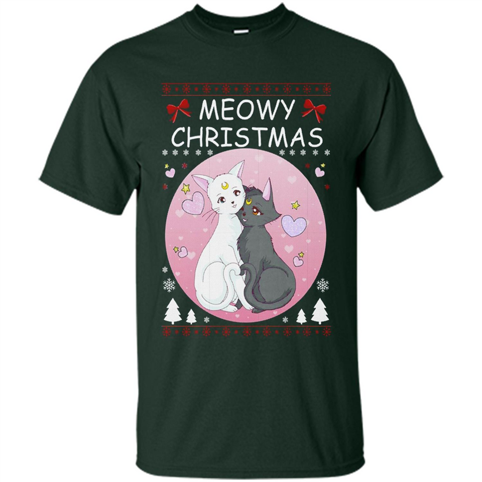 Sailor Moon Yin Yang Cat Love Ugly Christmas Sweater - Shirt
