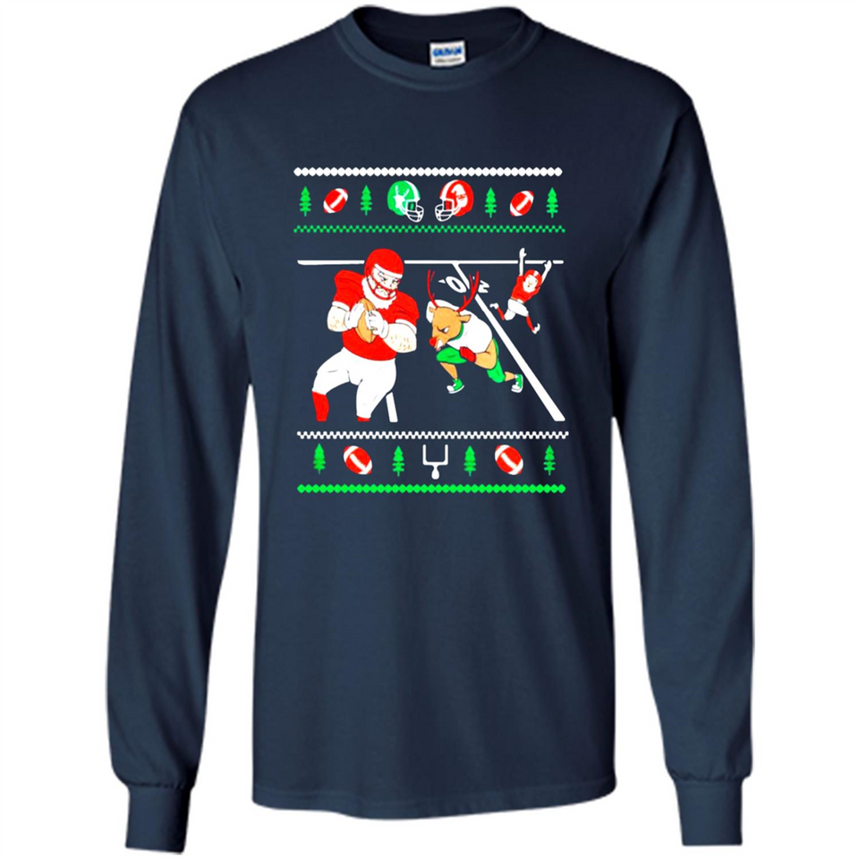 Santa vs Deer Football Ugly Christmas PINGPONG