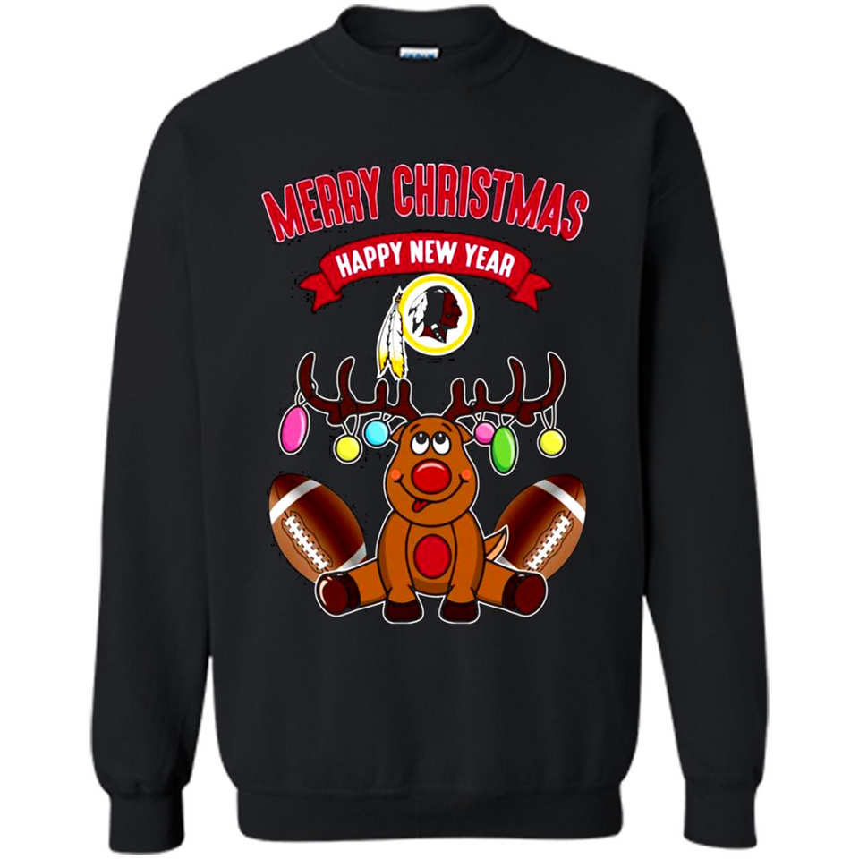 Washington Redskins NFL Reindeer Funny Merry Christmas And Happy New Year