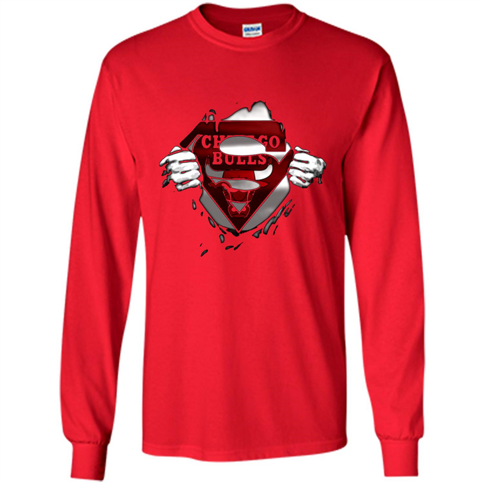 Chicago Bulls And Superman Fans - Long Sleeve T-Shirt