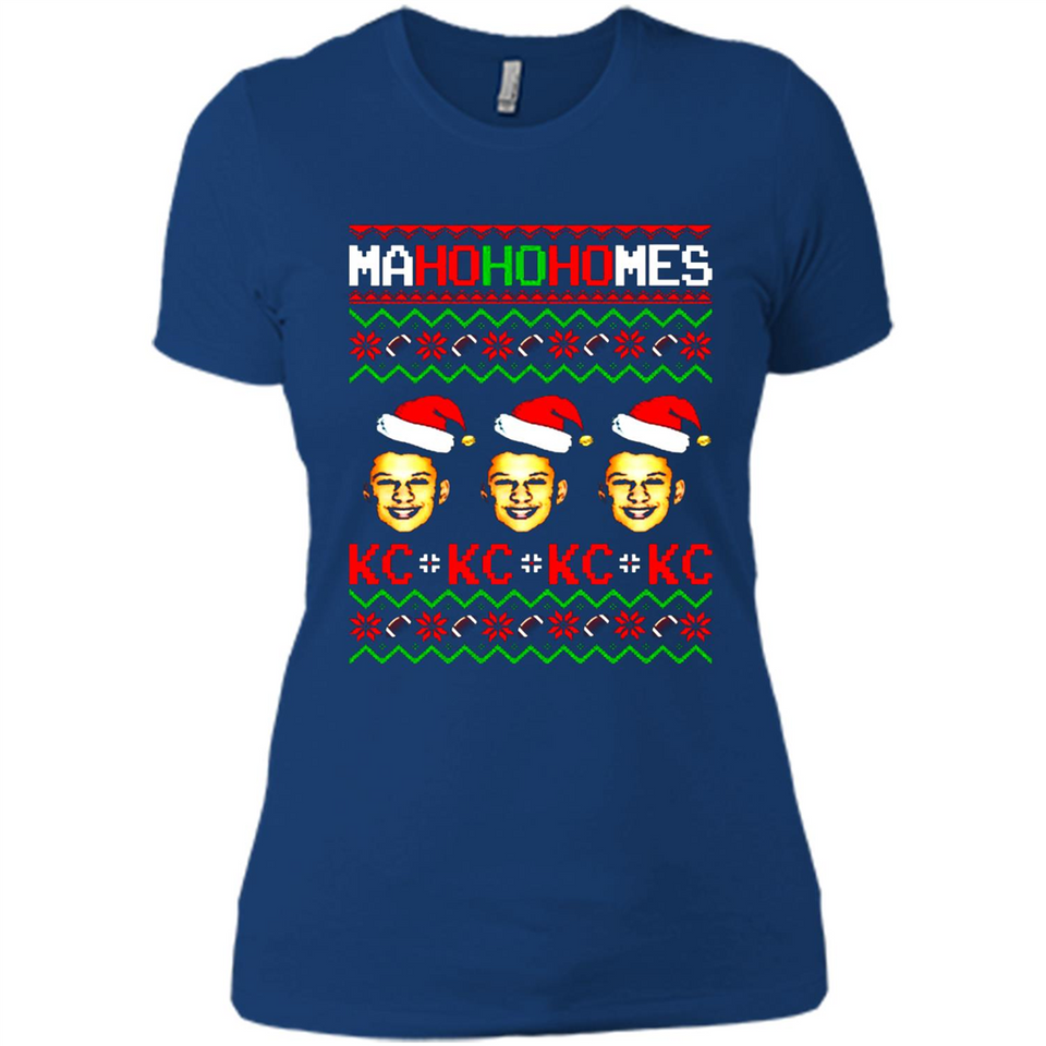 Patrick Mahomes Ma Ho Ho Homes Christmas sweatshirt PINGPONG - Ladies' Boyfriend T-Shirt