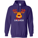 Dasher Reindeer Santa Claus Funny Xmas Holiday T-Shirt - Hoodie