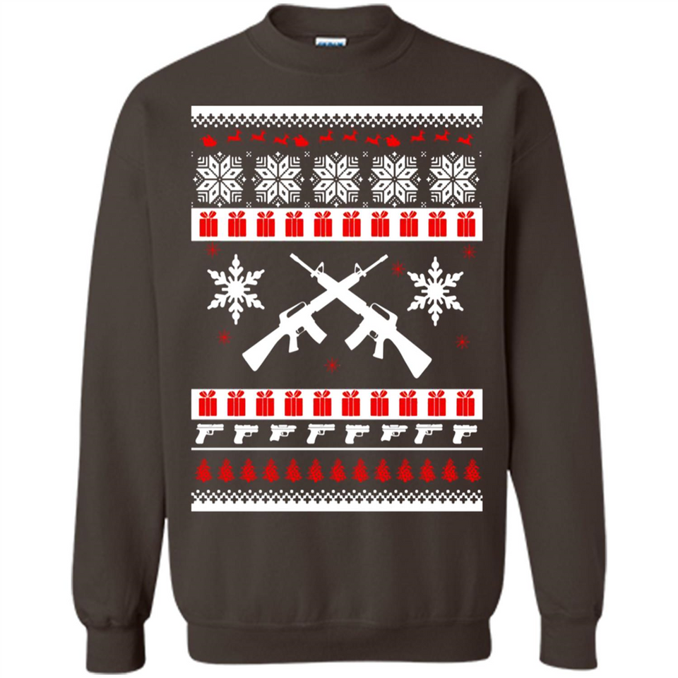Rifle I Want Rifle Guns For Christmas ugly - Sweatshirt
