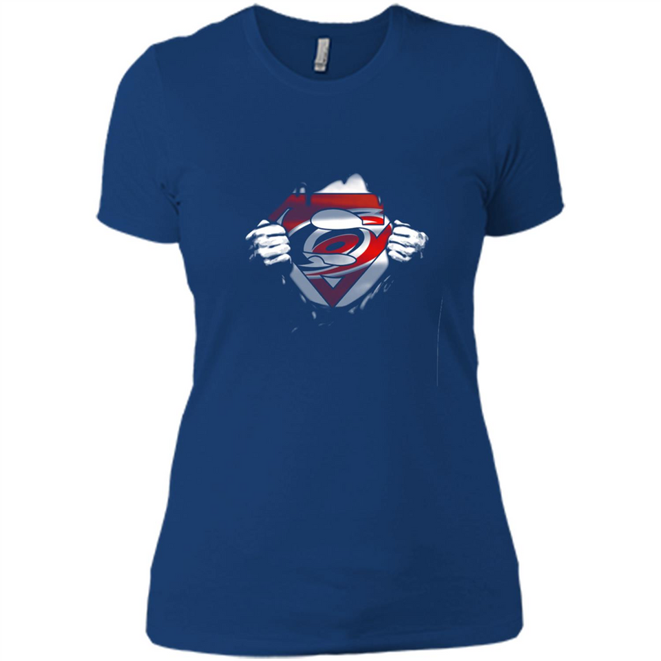 Carolina Hurricanes And Superman Fans - Ladies' Boyfriend T-Shirt