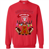 Oakland Raiders NFL Reindeer Funny Merry Christmas And Happy New Year
