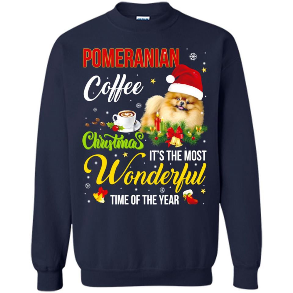 Pomeranian Coffee Wonderful Christmas