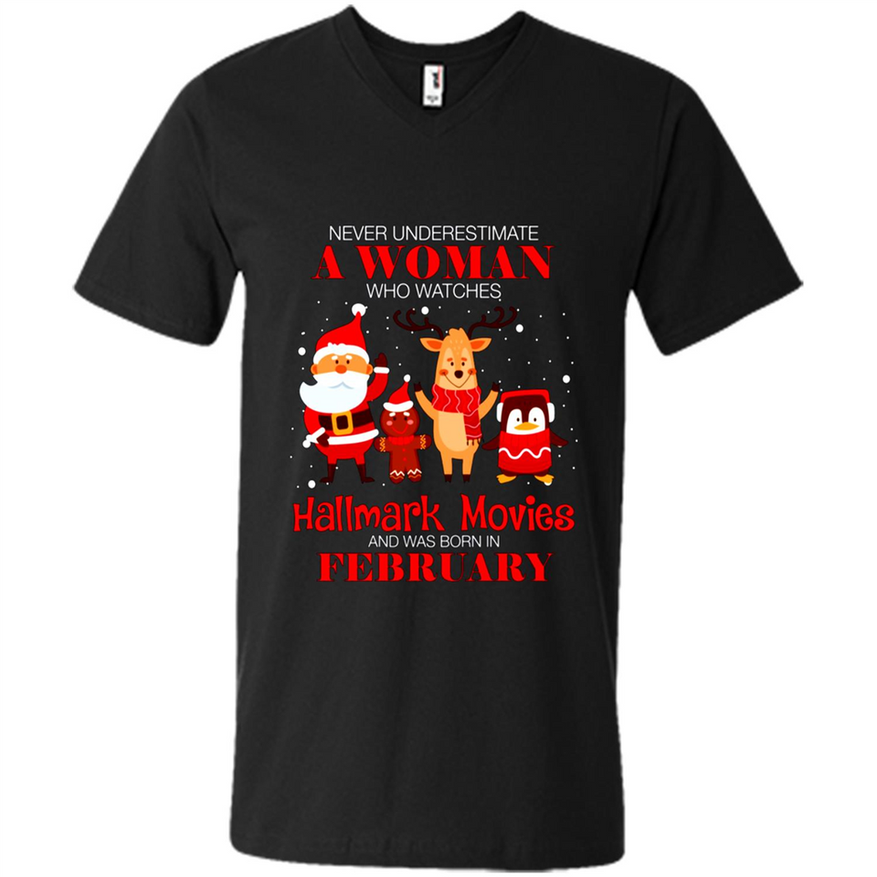 Never Underestimate A February Woman Watches Hallmark Movies Sweatshirt PINGPONG