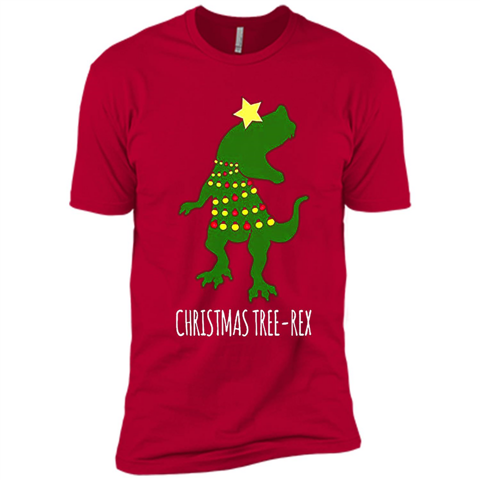 Christmas Tree Rex - Premium Short Sleeve T-Shirt