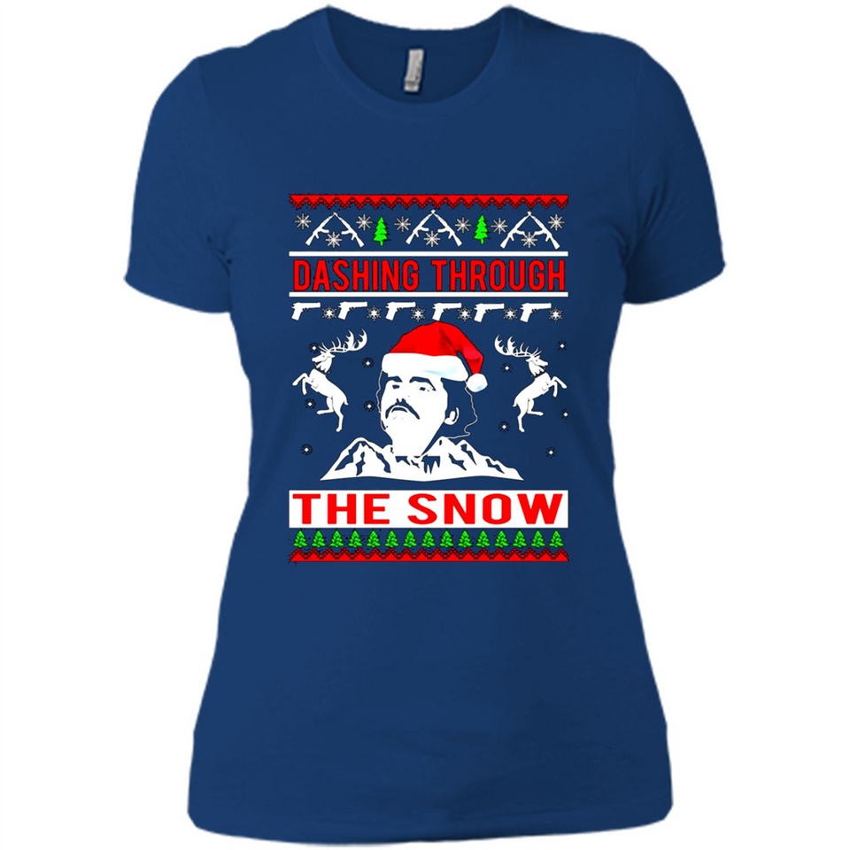 Narcos dashing through the snow Christmas sweatshirt PINGPONG