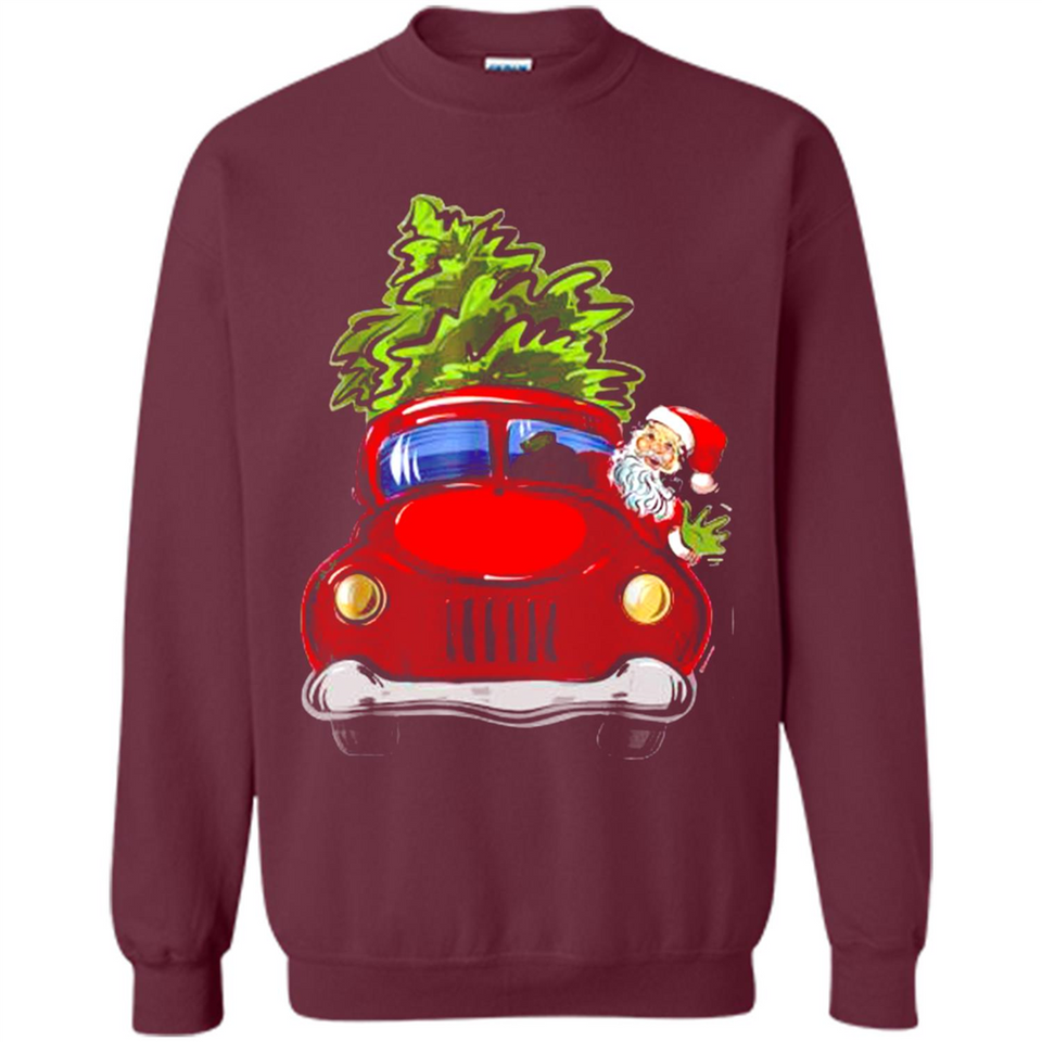 Vintage Santa red Truck Christmas Tree PINGPONG