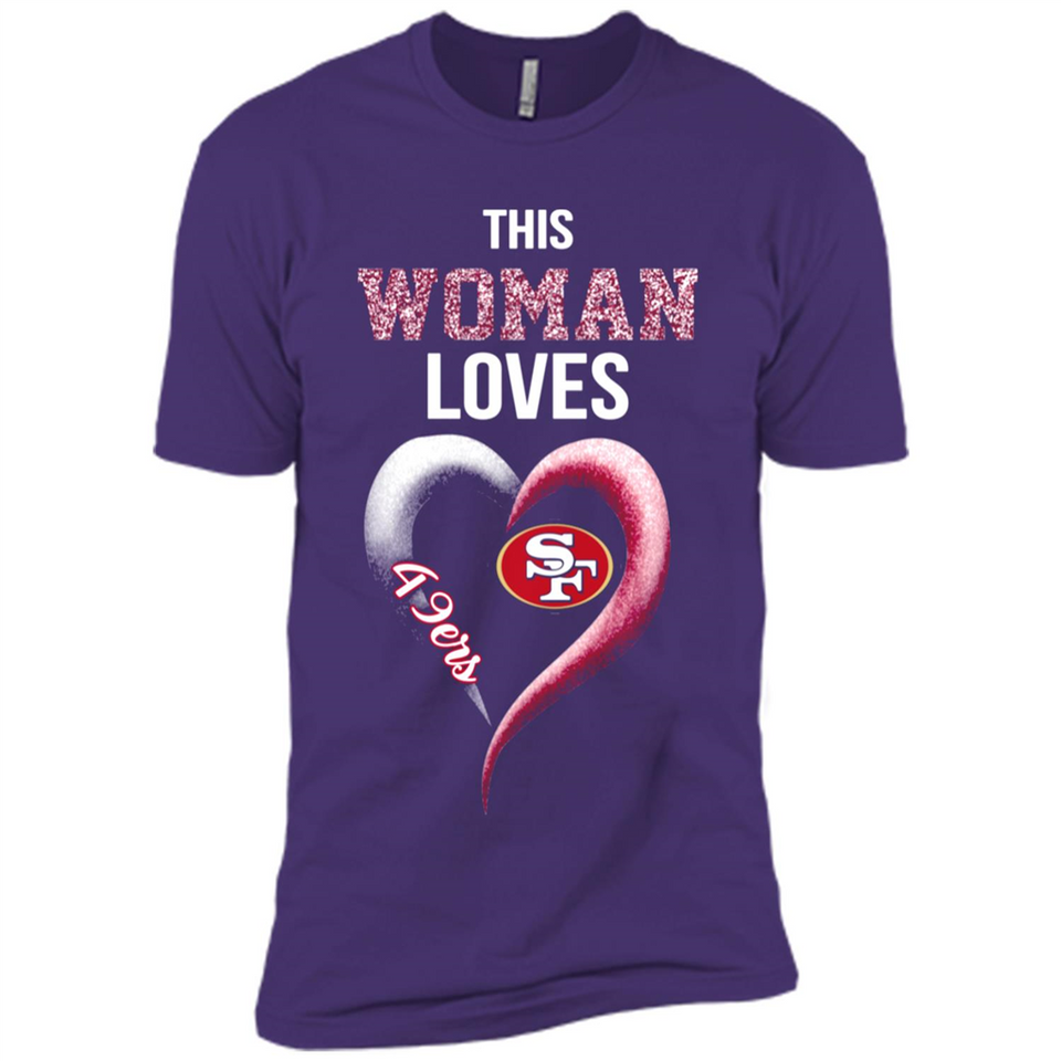 This Woman love 49ers NFL football team - Premium Short Sleeve T-Shirt