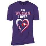 This Woman love 49ers NFL football team - Premium Short Sleeve T-Shirt