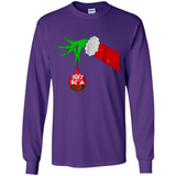 GRINCH HAND HOLDING CHRISTMAS ORNAMENT - DON'T BE A GRINCH PINGPONG