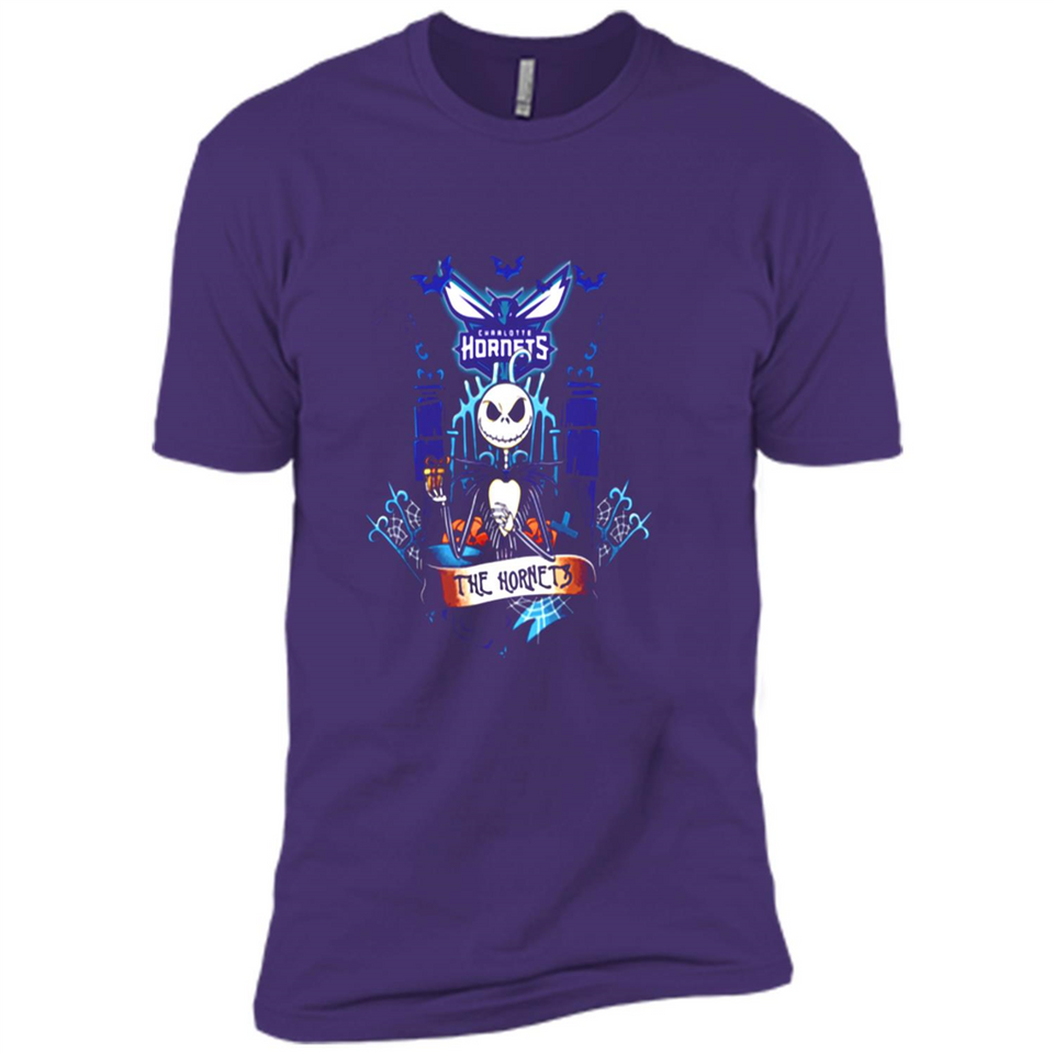 Charlotte Hornets Halloween The Nightmare Before Christmas - Premium Short Sleeve T-Shirt